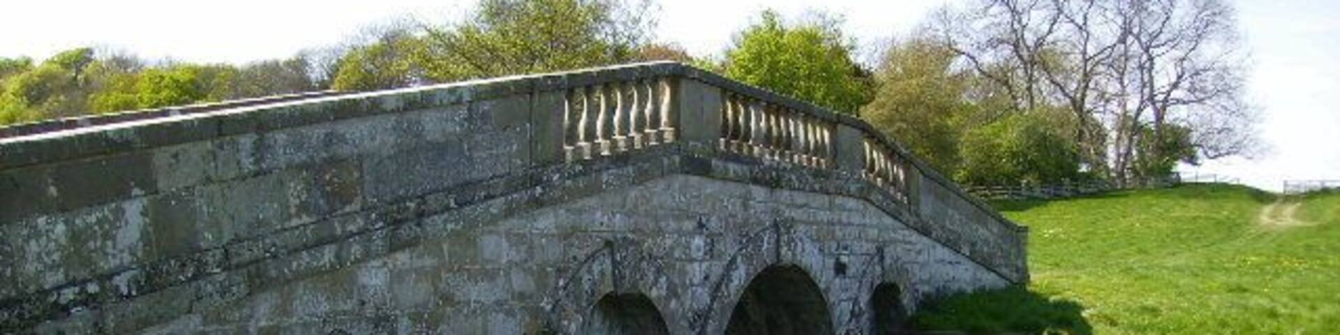 Waterfall at Pickering Bridge in Hovingham Park