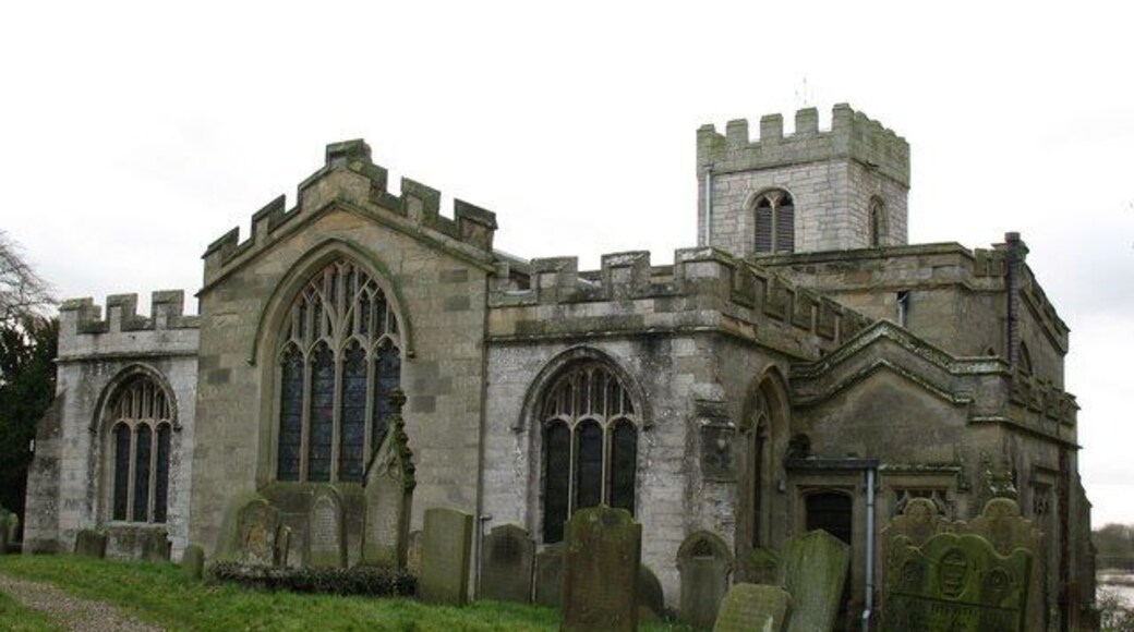 Brafferton church - east end An unusual parish church, with a nave wider than it is long, due mainly to rebuilding in 1831.