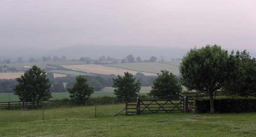 View north from the Husthwaite churchyard.