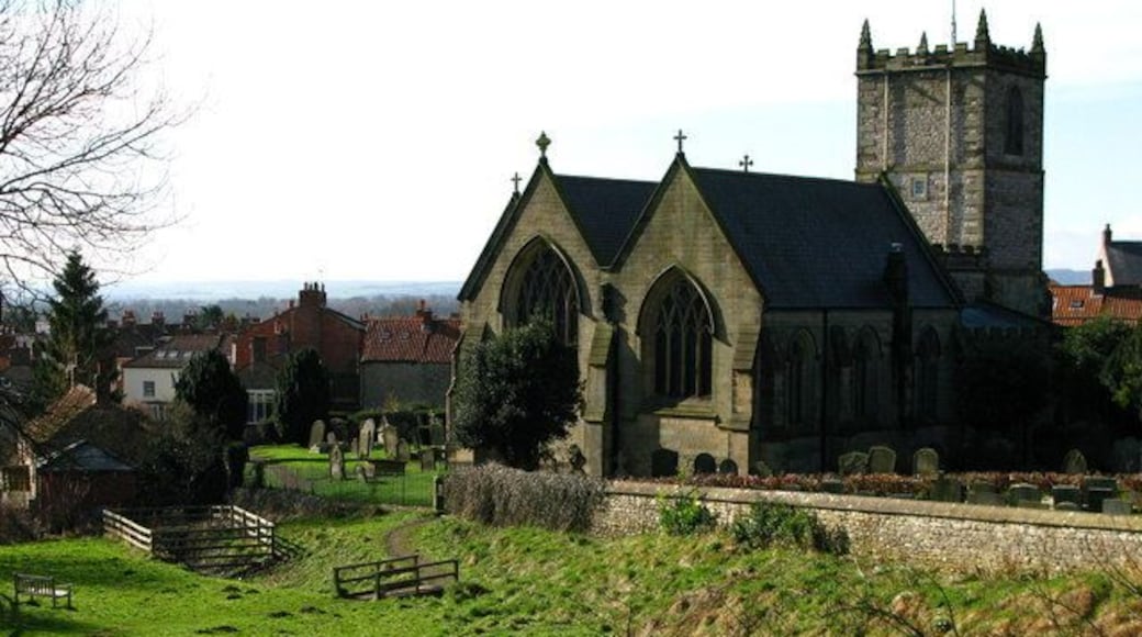 Community Garden at Kirkbymoorside Adjacent to All Saints' Church this Community Garden contains mosaics made by children from the nearby Primary School.