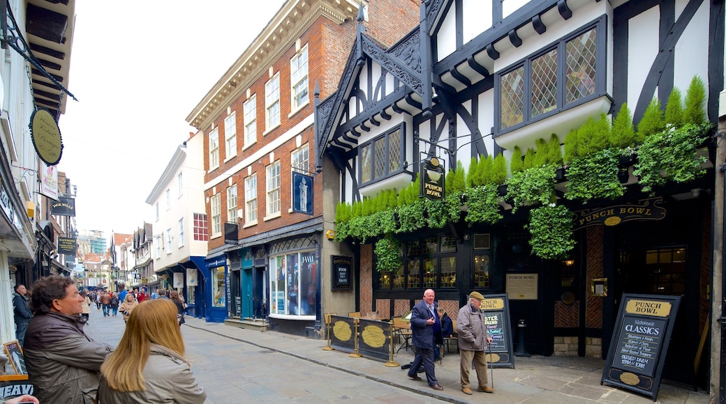 York showing signage, a city and street scenes