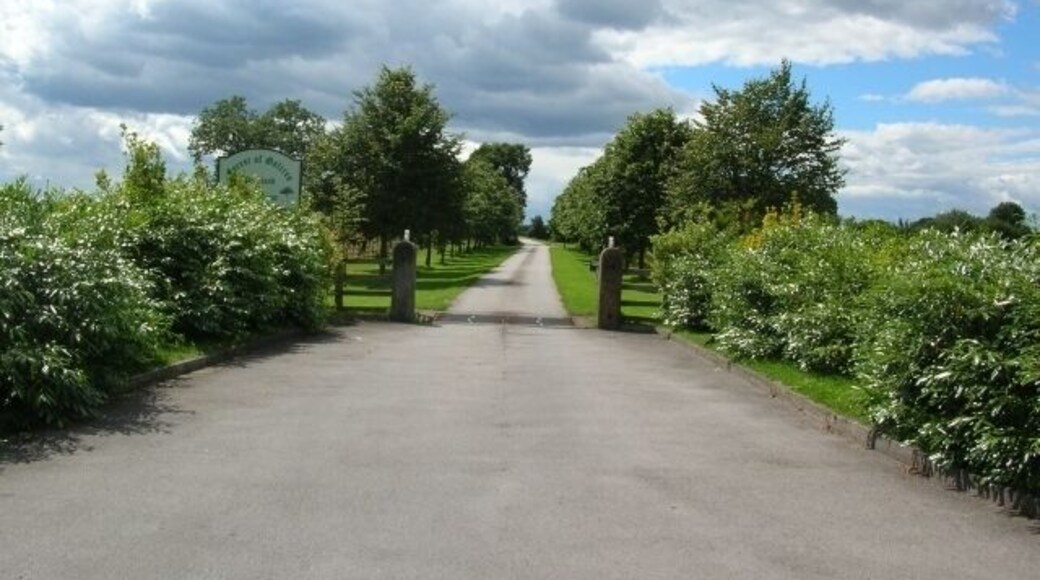 Entrance to golf club The entrance to the Forest of Galtrees golf club from Moor Lane.