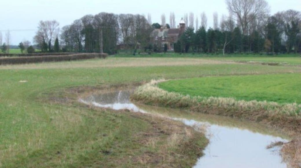 View of Riccall from Wheel Hall Bridge