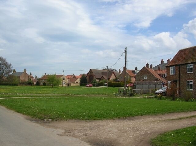 The village of Barton Le Willows In the centre can be seen the Methodists church.