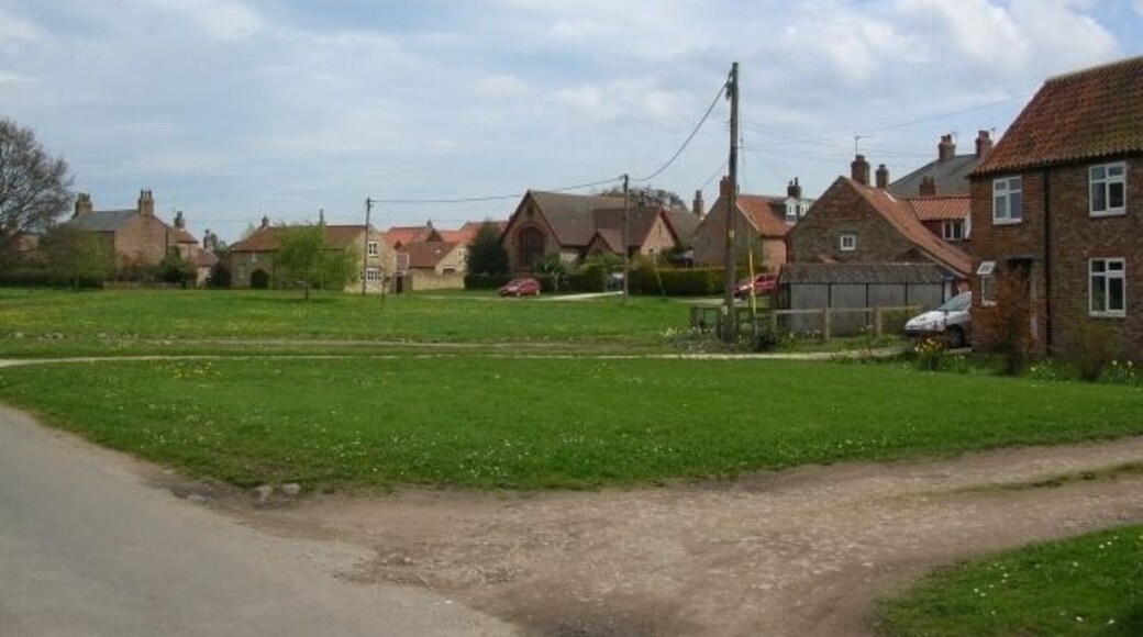 The village of Barton Le Willows In the centre can be seen the Methodists church.