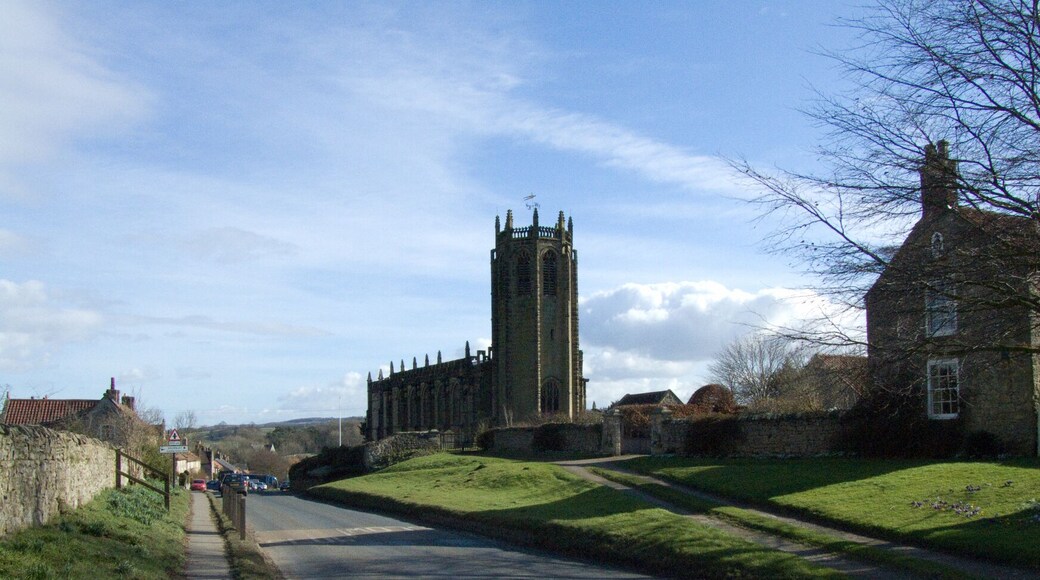 Entrance to Coxwold From Thirsk Bank. Entering Coxwold from Thirsk Bank St Michael's Church stands proudly on the right See the same view 70 years earlier 1161480