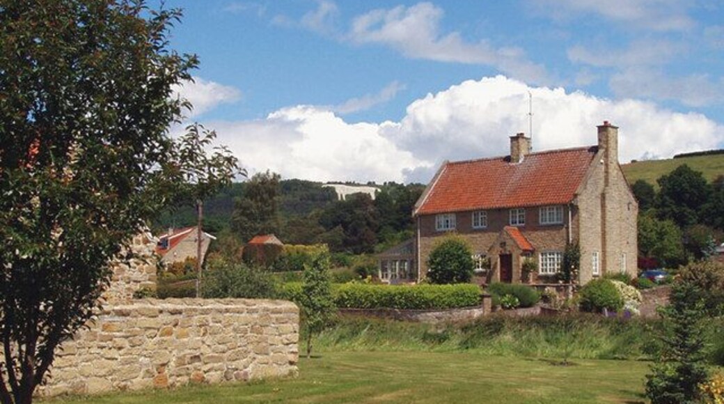 White Horse Most of us only see the Horse from the train, a closer view here from a nearby village. Watch out for low flying planes (towing gliders).