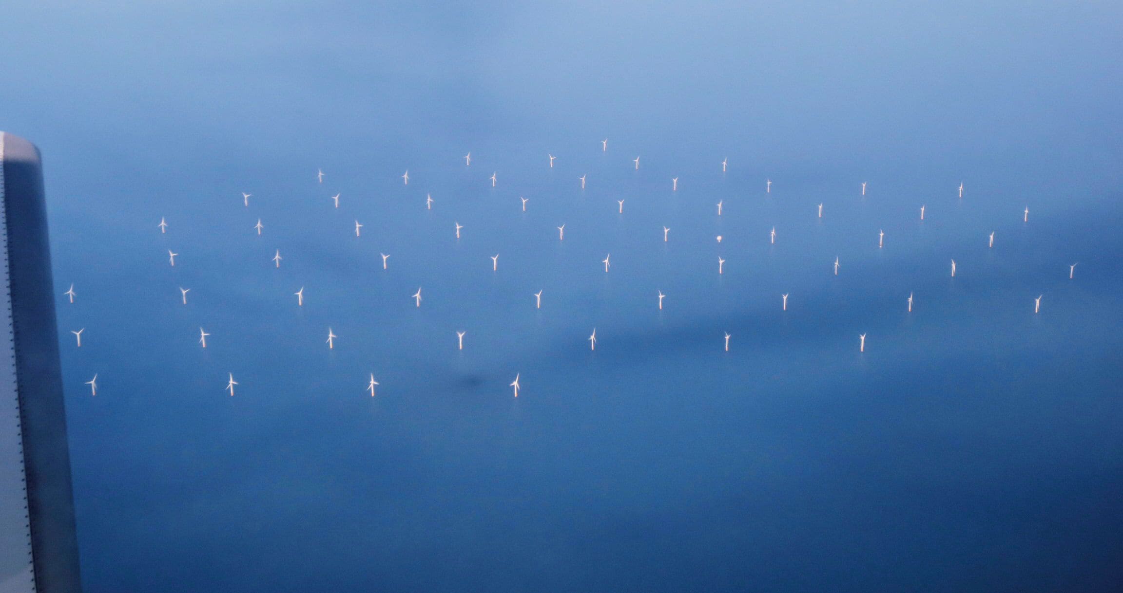 Windmill park in North Sea.

#architecture