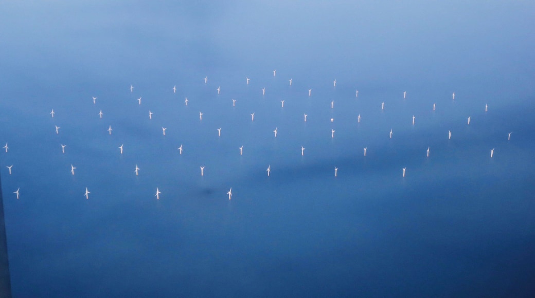 Windmill park in North Sea.
#architecture