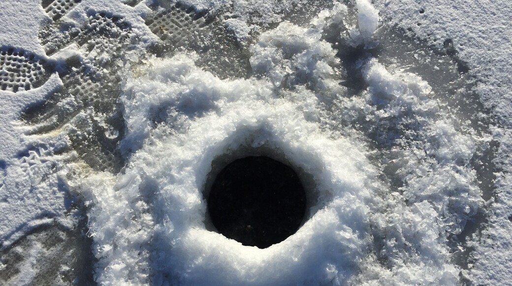 Holes like this are for the patient fishing experience on the cold but sunny days! Colorado has so much to offer!!