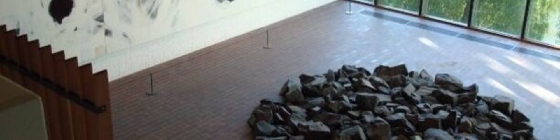 A portion of a large piece at my favorite museum. It's located in Denmark. The large window overlooked a little Creek.