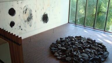 A portion of a large piece at my favorite museum. It's located in Denmark. The large window overlooked a little Creek.