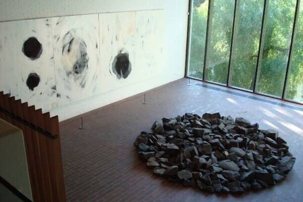 A portion of a large piece at my favorite museum. It's located in Denmark. The large window overlooked a little Creek.