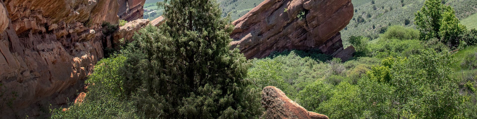 Breathtaking panorama at Red rocks park in Morrison Colorado USA