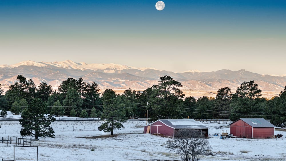 Moon over Parker Colorado