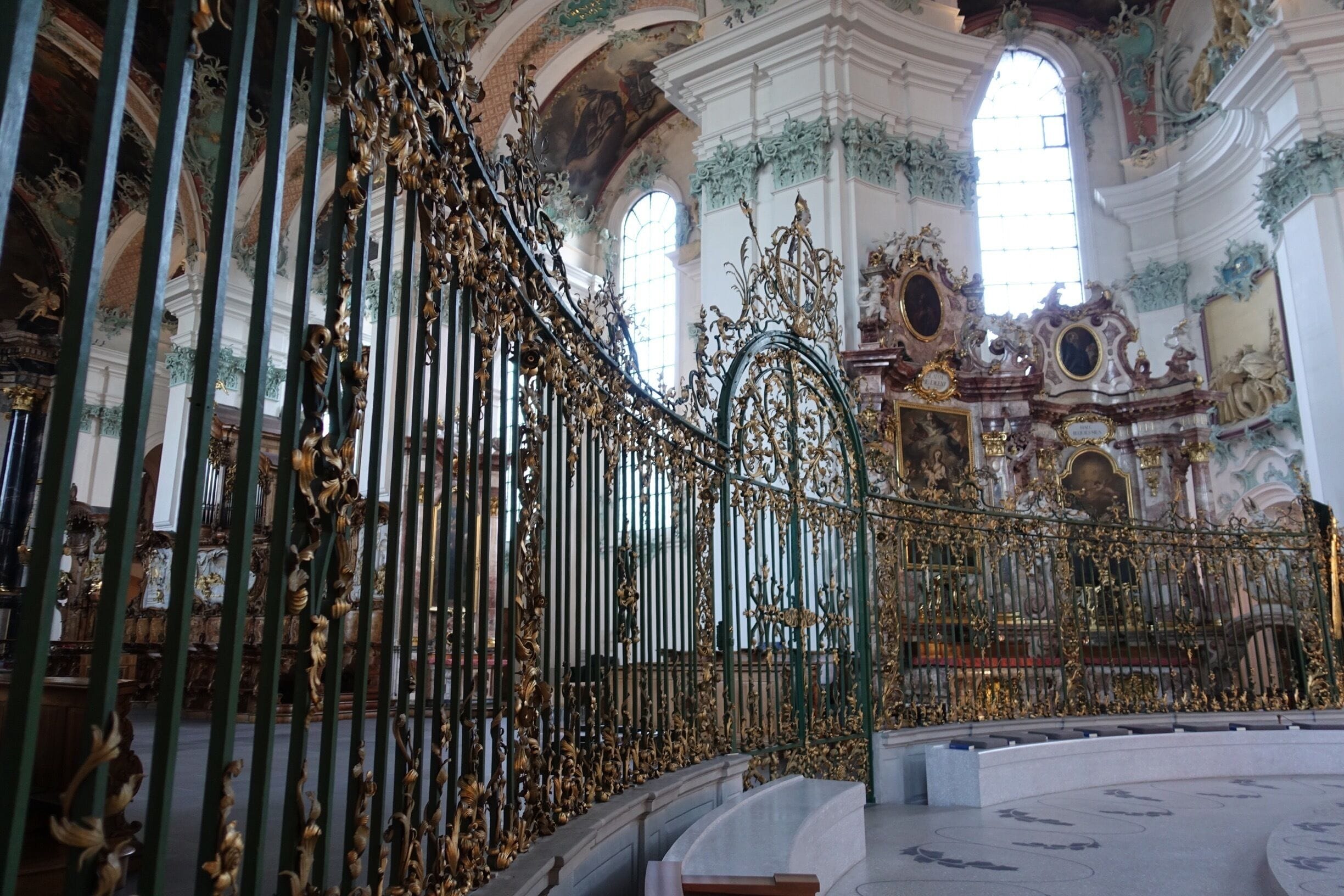 The inside of this beautiful cathedral of St. Gallen