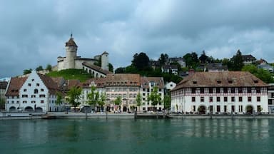 Schaffhausen is a Swiss town on the upper Rhine River, in a wine-growing area near the German border. Baroque buildings with bay windows and decorated facades dot the medieval old town, dominated by the 16th-century Munot Fortress.