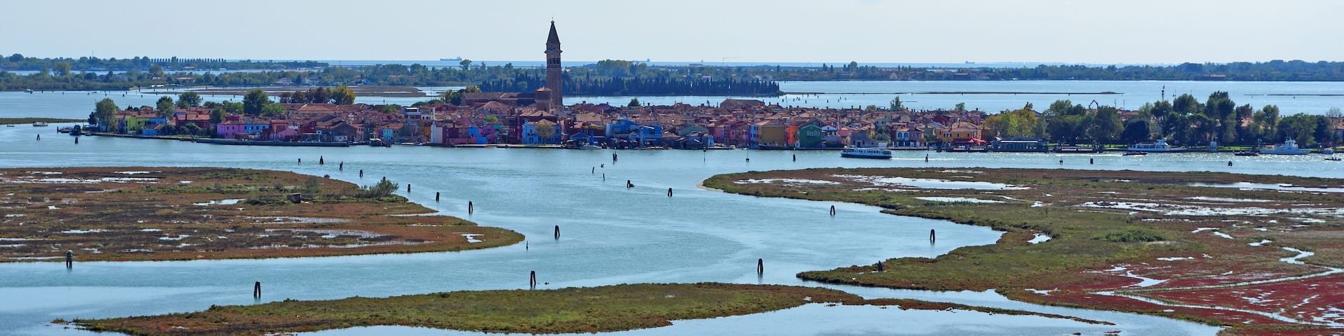 The Island of Burano and the Venetian Lagoon.