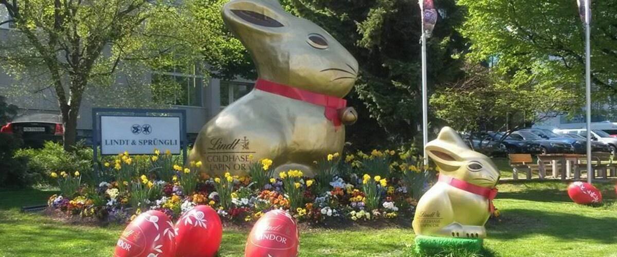 big gold easter rabbits ....
