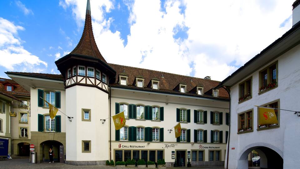 Thun showing street scenes and heritage architecture