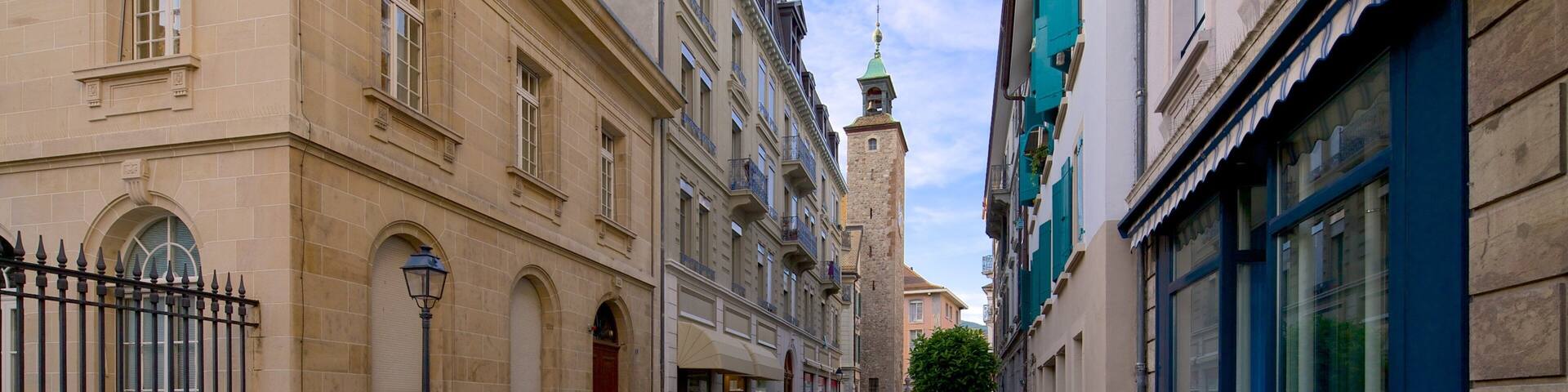 Vevey which includes street scenes