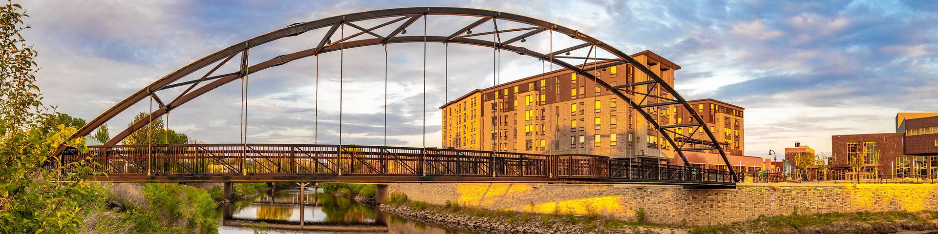 Phoenix Park Footbridge over Chippewa River in Eau Claire