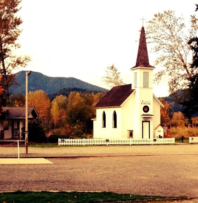 Historic church on the way to Mt Rainier National Park. Neat!