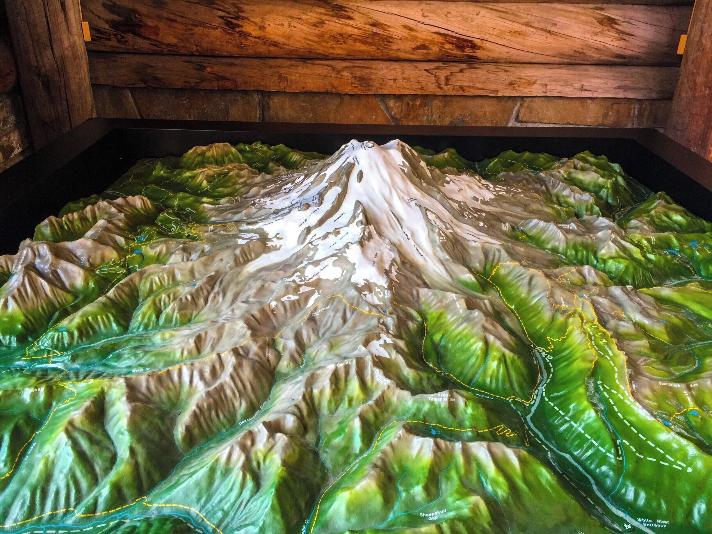 3D Model of the trails around Mount Rainier at the White River Ranger Station