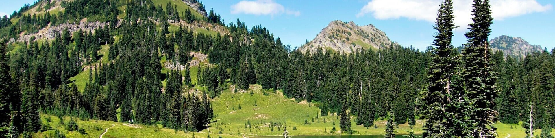This is a great place to picnic and to stretch your legs on a network of trails that meander amid wildflower meadows and around the small lake. For a bit of adventure, hike the Naches Peak Loop trail - only 3 miles long (4.8km) but with some stunning views of Mount Rainier. Also, nearby Upper Tipsoo Lake is popular for sunrise photos of the mountain.