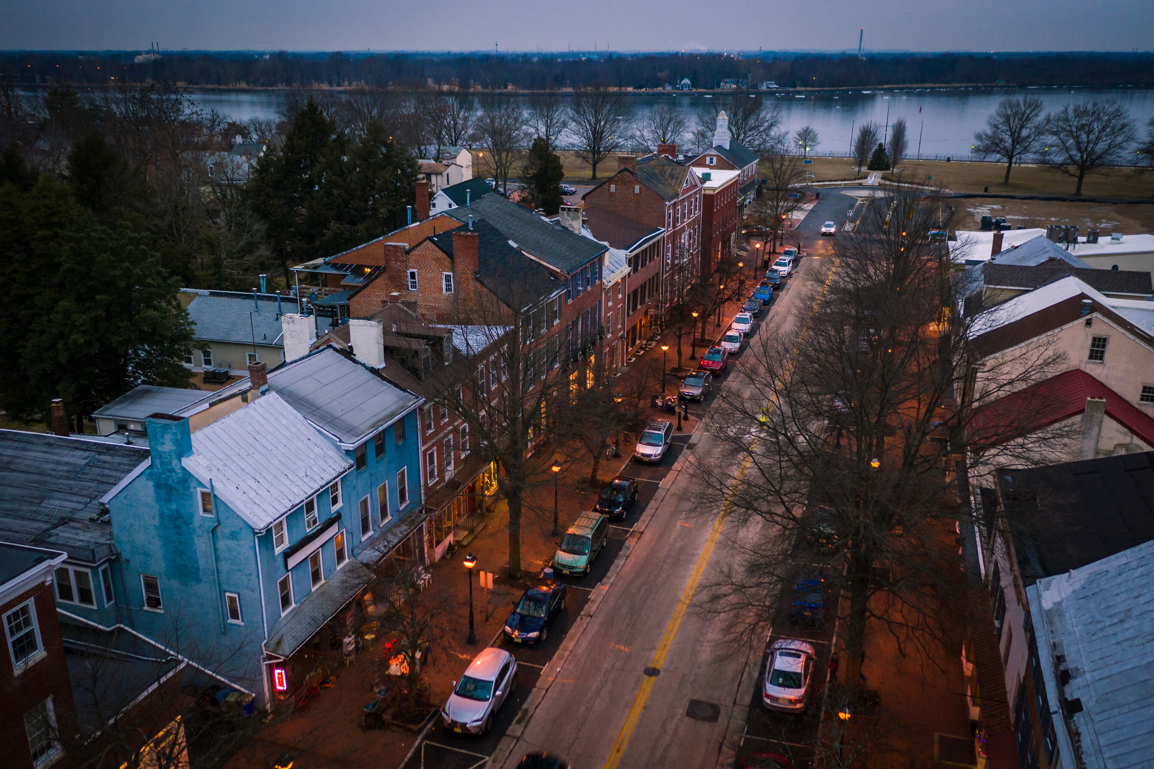 Aerial of Burlington New Jersey