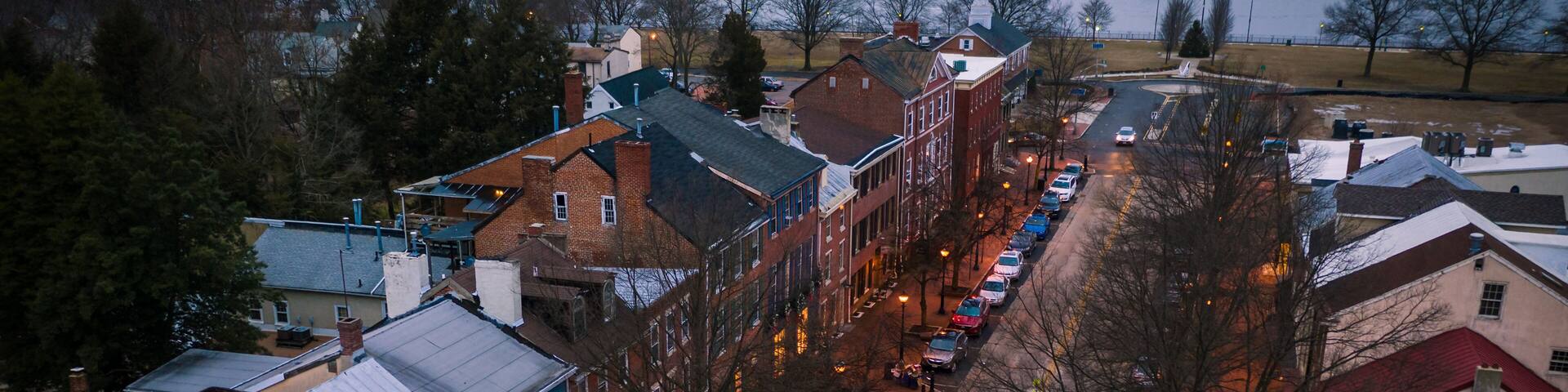 Aerial of Burlington New Jersey