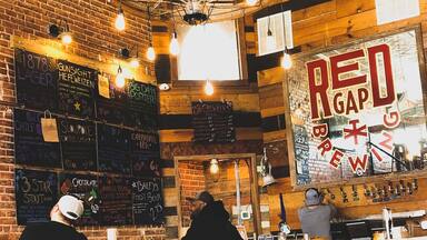 Beer, barbecue on the pit outside, cool atmosphere after a long hike, best way to spend an afternoon.