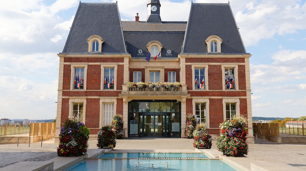 The city hall of Noisy-le-grand, Parisian region, France. It is a modern city that has retained its roots, traditions and spirit of the village.