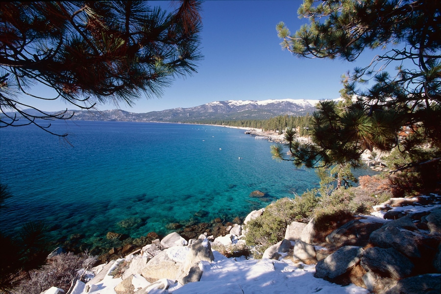 High Angle View of Crystal Bay, Lake Tahoe, Nevada Side