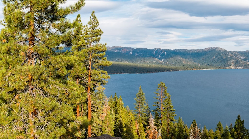 Panoramic view of Lake Tahoe from the Stateline Fire Lookout Trailhead near Crystal Bay