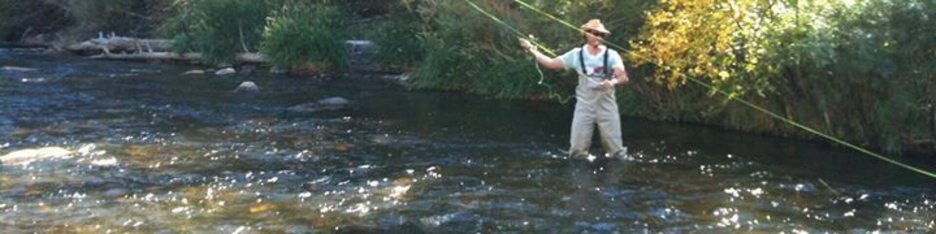 Hired a river guide out of the Elkhorn fly shop and spent the day flyfishing the swift waters of the Big Thompson River for Browns and Rainbows.