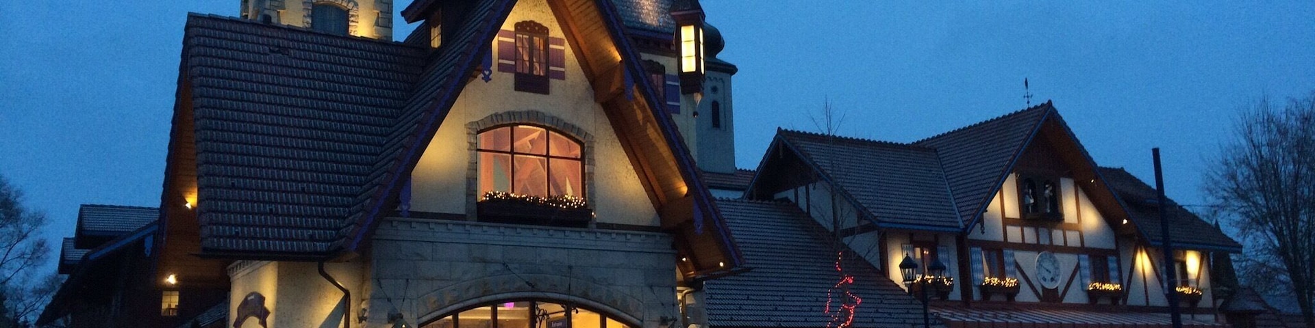 A beautiful German inspired hotel with castle-like towers and a large glockenspiel. The Bavarian Inn is full of gift shops, toy stores, beer and wine vendors, and one of the country's largest restaurants. #localgem