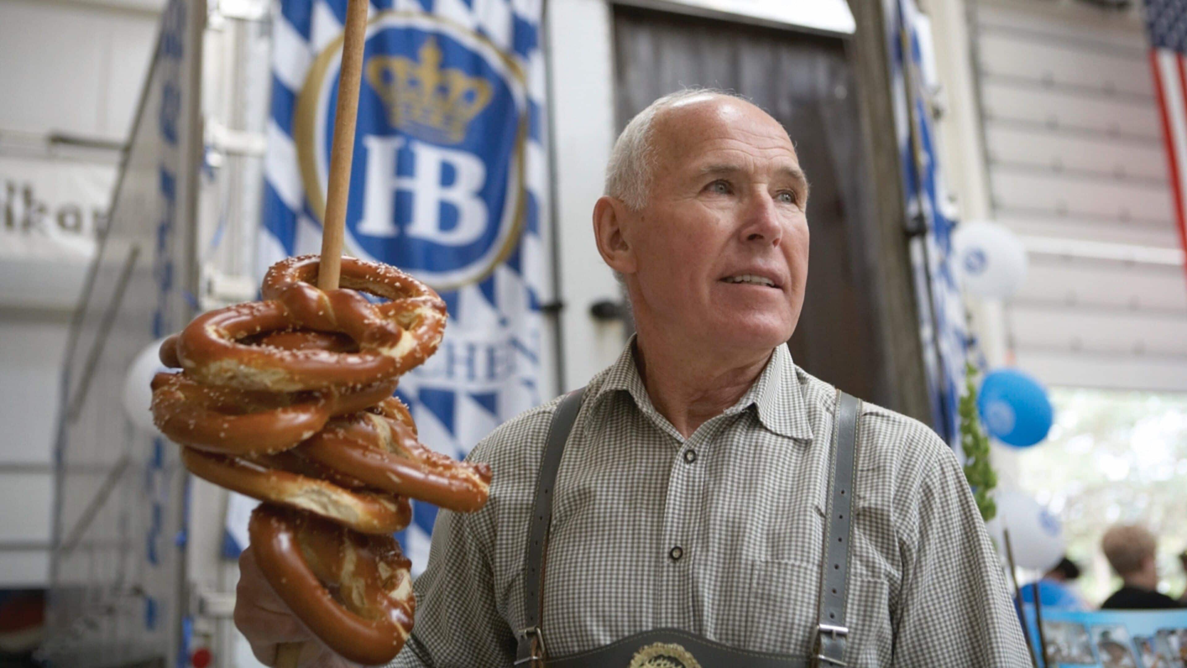 Frankenmuth showing food as well as an individual male