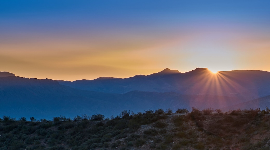 Sunrise with mountains of the Sierra Ancha Wilderness area.