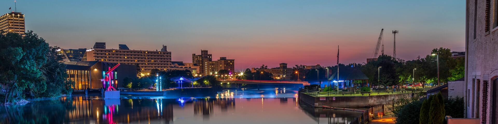 Sunset in Downtown South Bend, IN