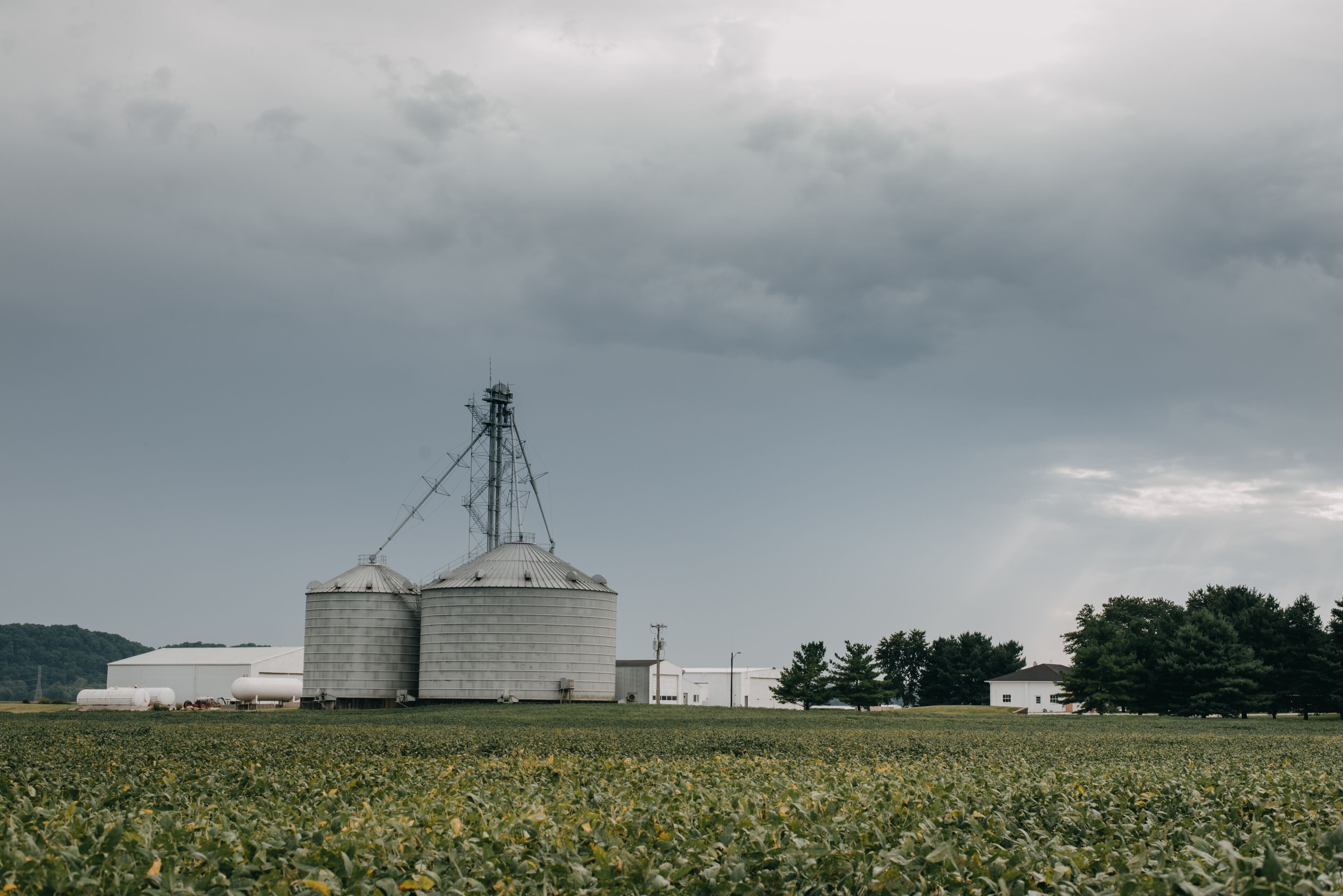 Landscape view of a farm in Indiana