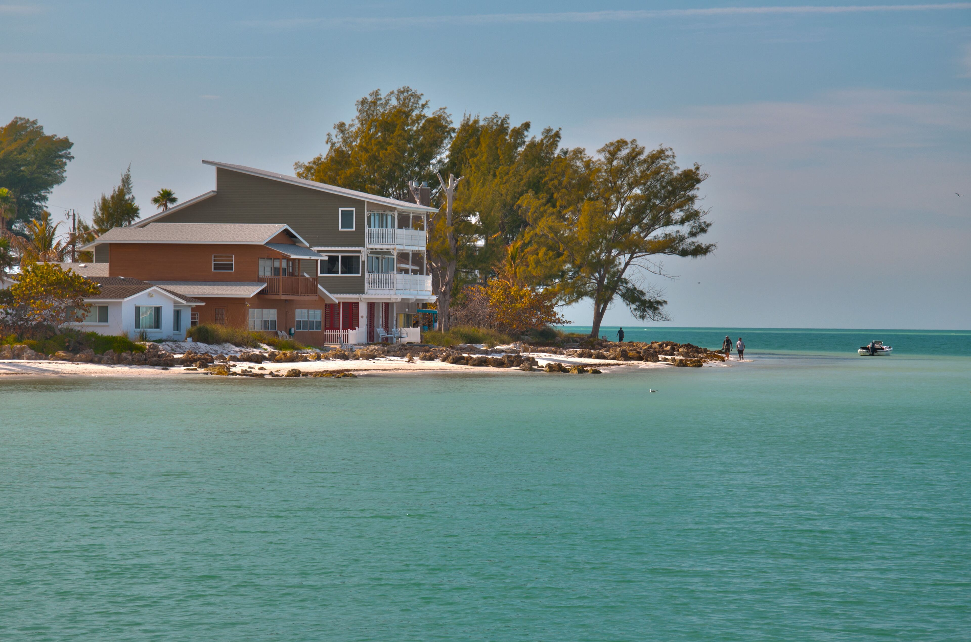 C1804A Waterfront homes on Gulf of Mexico at Holmes Beach, Florida