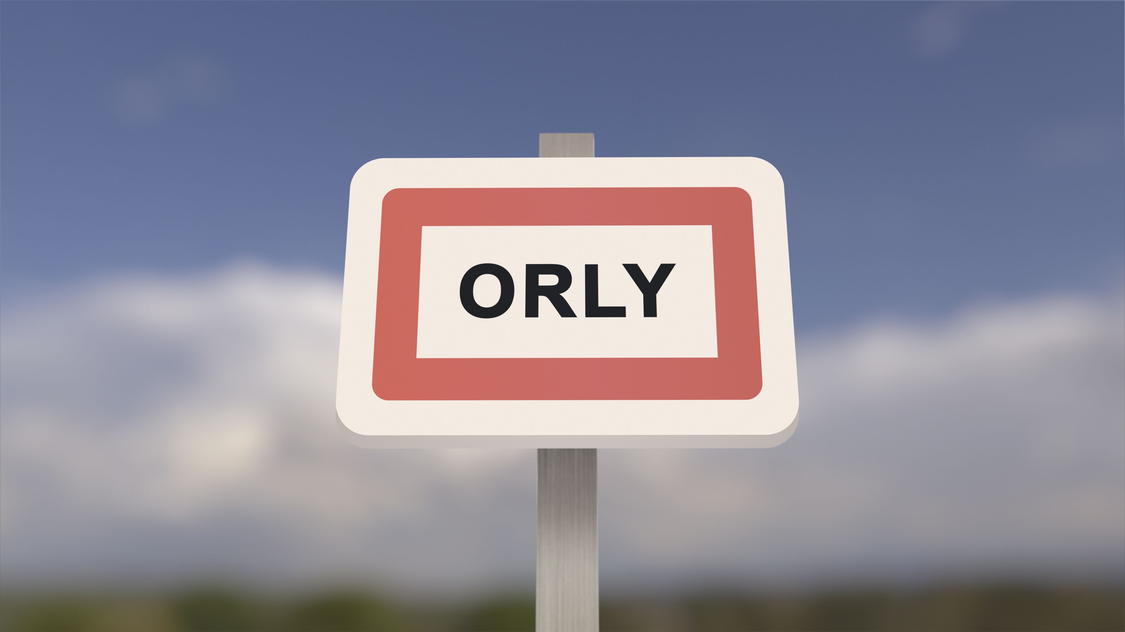 Un letrero con la palabra 'ORLY'.