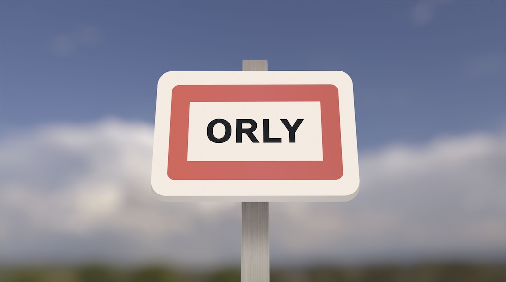 Un letrero con la palabra 'ORLY'.