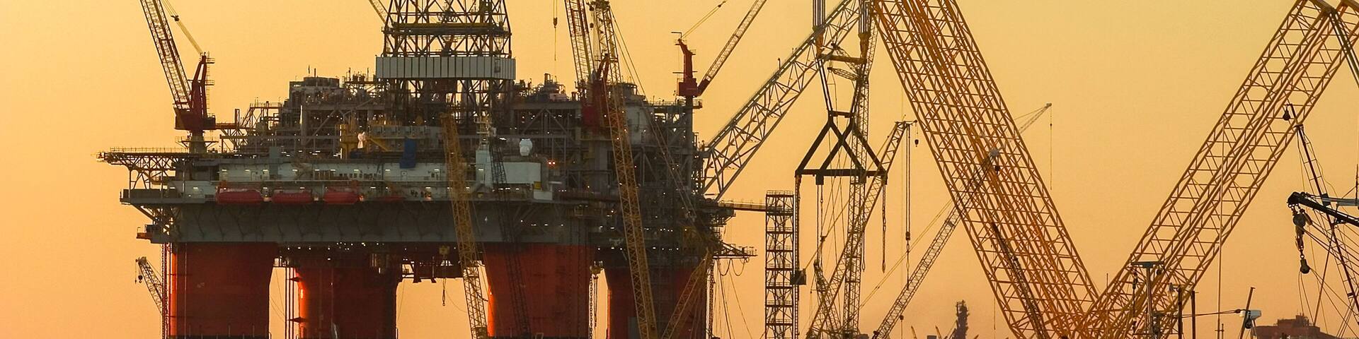 Offshore platform under construction in Texas