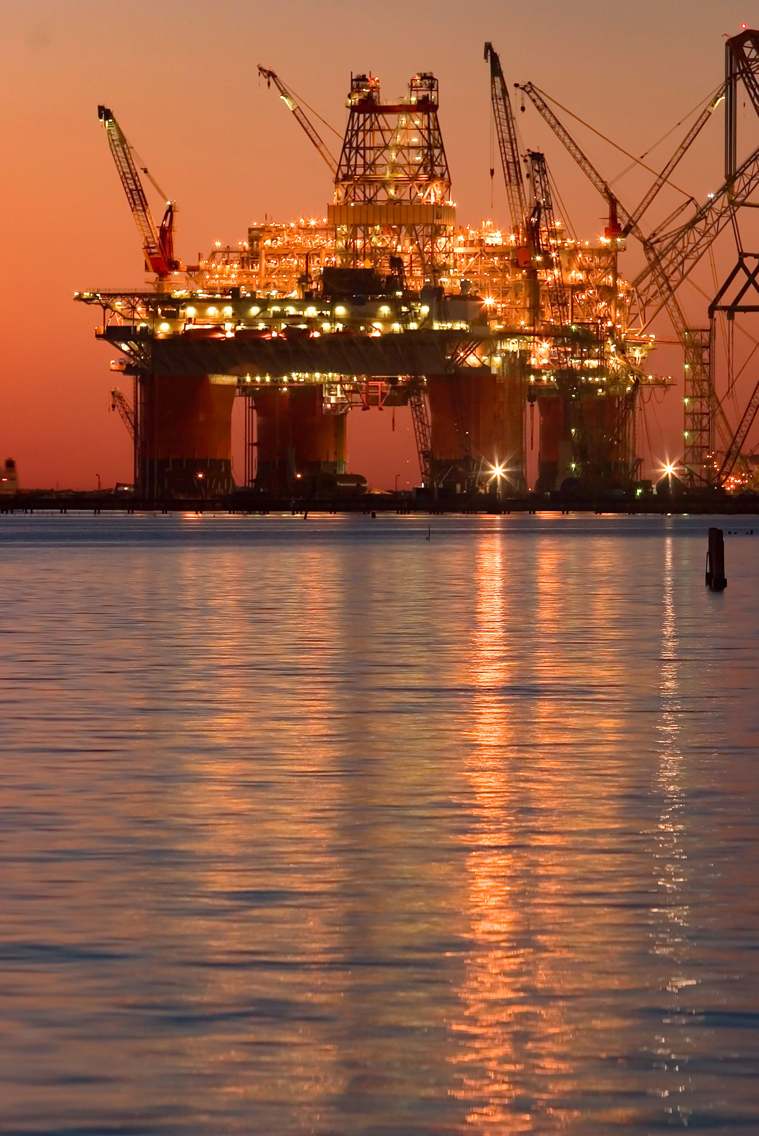 Offshore platform under construction in Texas