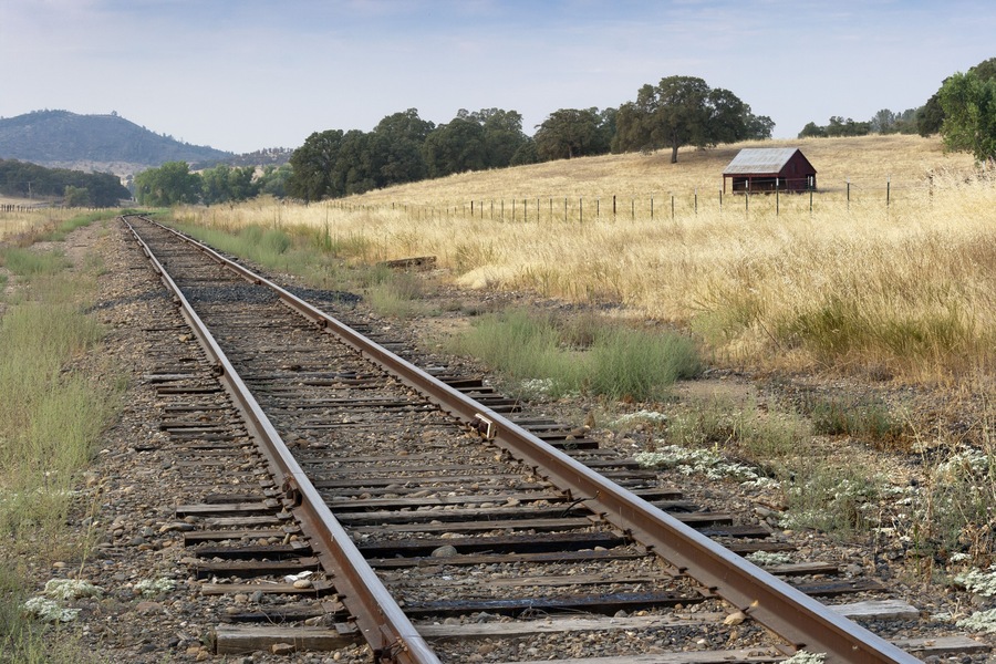 Railway near Montezuma Road, Jamestown, California; Shutterstock ID 125790314