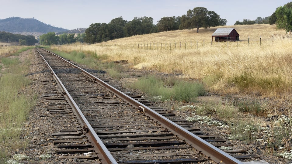 Railway near Montezuma Road, Jamestown, California; Shutterstock ID 125790314