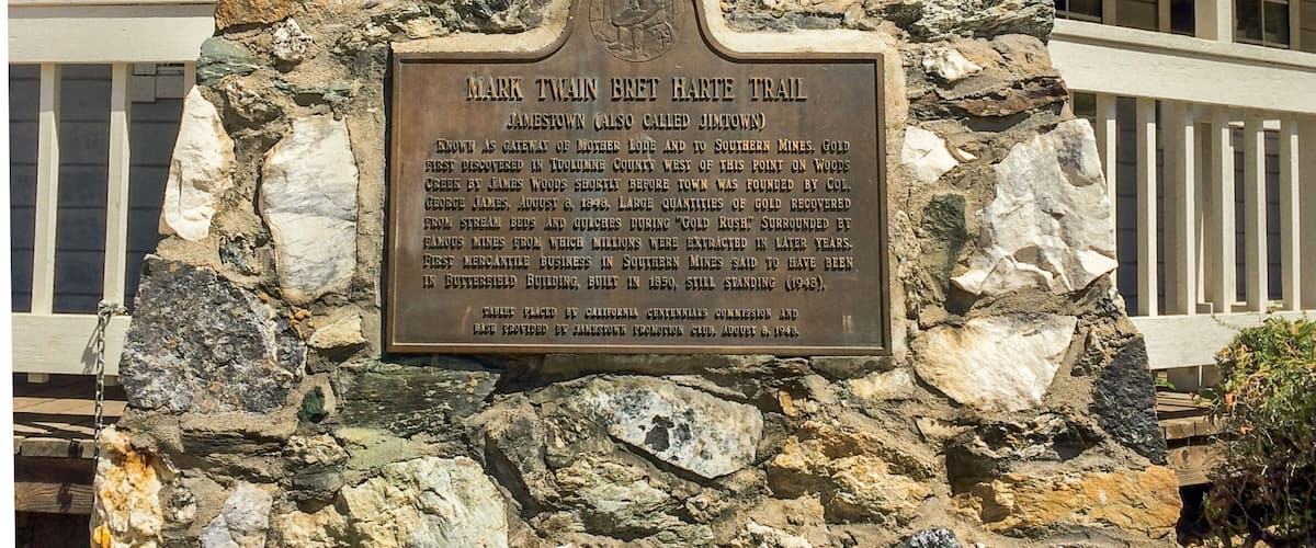 Jamestown, California Stone Sign