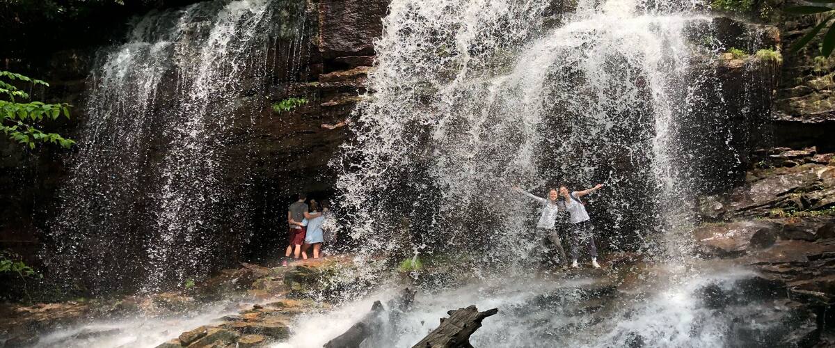 Beautiful waterfall hike